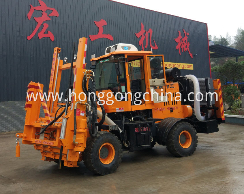 Highway Guardrail Installation Machine